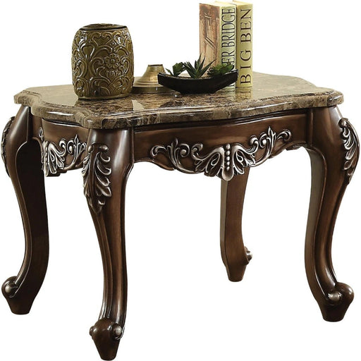 Acme Furniture Latisha End Table in Marble/Antique Oak 82147 - Levi's Discount Furniture (Vineland, NJ)