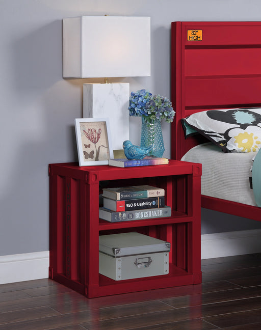 Cargo Red Nightstand (USB) - Levi's Discount Furniture (Vineland, NJ)