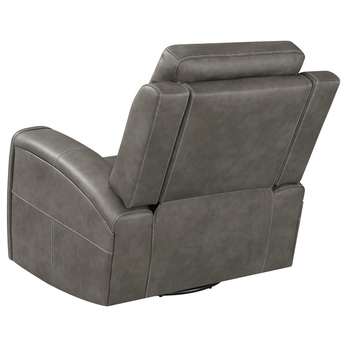 Brickston Triple Power Swivel Glider Recliner - Levi's Discount Furniture (Vineland, NJ)
