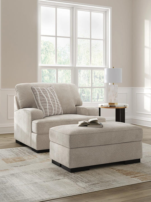 High Profile Chair & Ottoman Living Room Set - Levi's Discount Furniture (Vineland, NJ)