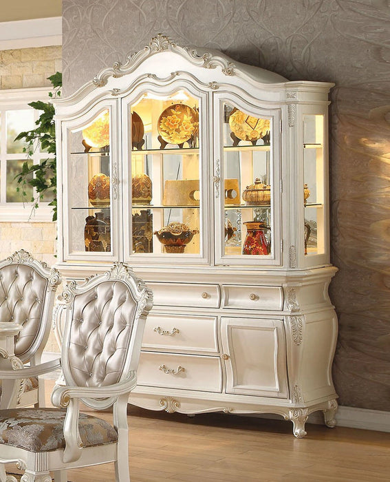 Acme Chantelle Buffet and Hutch in Pearl White 63544 - Levi's Discount Furniture (Vineland, NJ)