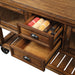 Kadri Distressed Chestnut Kitchen Cart - Levi's Discount Furniture (Vineland, NJ)