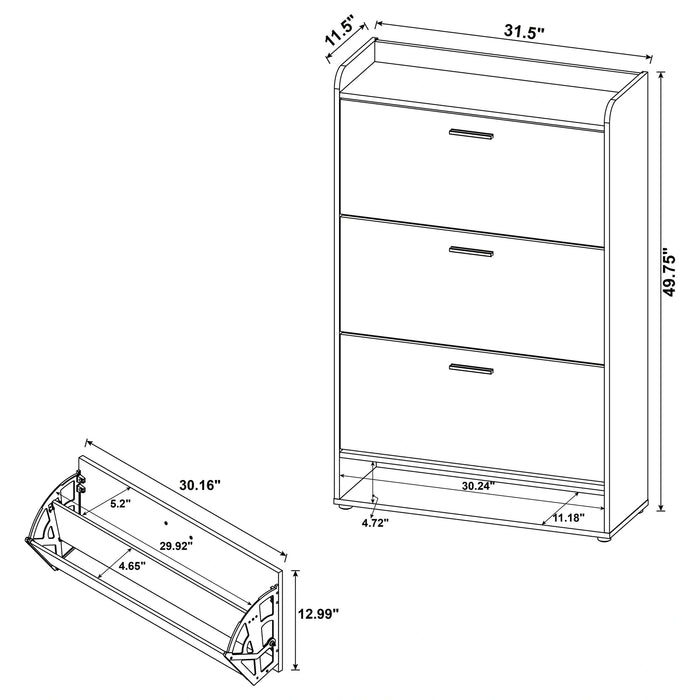 Denia Shoe Cabinet - Levi's Discount Furniture (Vineland, NJ)