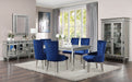 Varian Mirrored & Antique Platinum Dining Table (90"L) - Levi's Discount Furniture (Vineland, NJ)