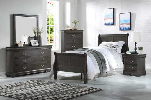 Louis Philippe Dark Gray Full Bed - Levi's Discount Furniture (Vineland, NJ)