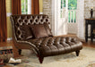 Anondale 2-Tone Brown PU Chaise & 3Pillows - Levi's Discount Furniture (Vineland, NJ)