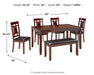 Bennox Dining Table and Chairs with Bench (Set of 6) - Levi's Discount Furniture (Vineland, NJ)