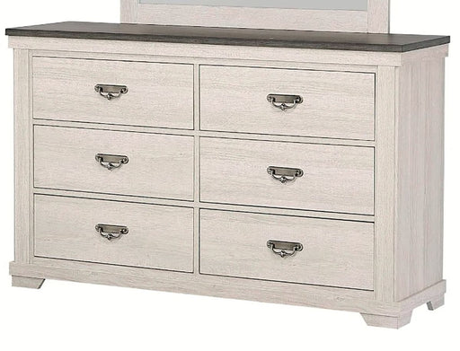 Crown Mark Furniture Leighton 6 Drawer Dresser in White image