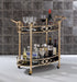 Ottesen Gold & Black Glass Serving Cart - Levi's Discount Furniture (Vineland, NJ)