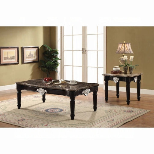 Ernestine Marble & Black Coffee Table - Levi's Discount Furniture (Vineland, NJ)