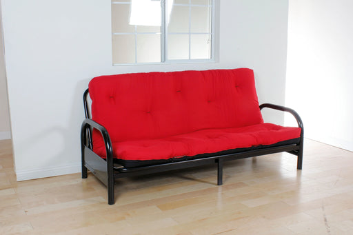 Nabila Red & Black Full Futon Mattress, 6"H - Levi's Discount Furniture (Vineland, NJ)