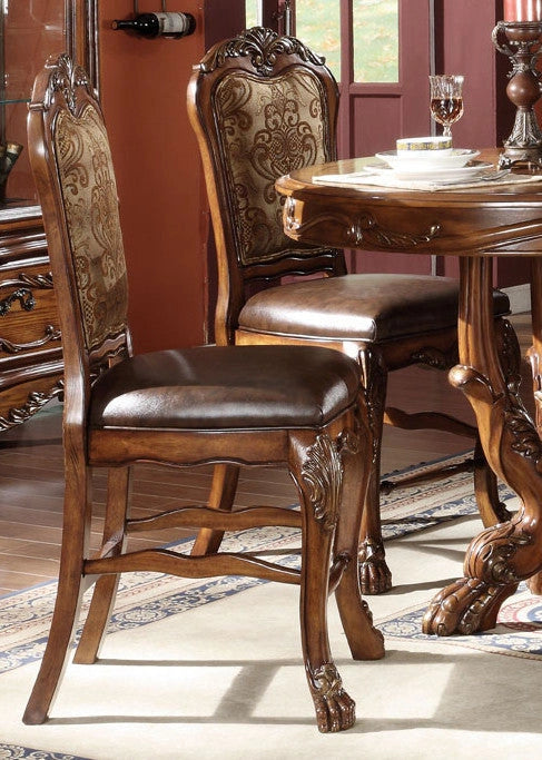 Acme Dresden Counter Height Dining Chairs in Brown Cherry Oak 12162 (Set of 2) - Levi's Discount Furniture (Vineland, NJ)