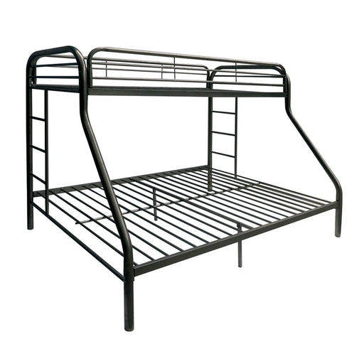 Tritan Black Bunk Bed (Twin XL/Queen) - Levi's Discount Furniture (Vineland, NJ)