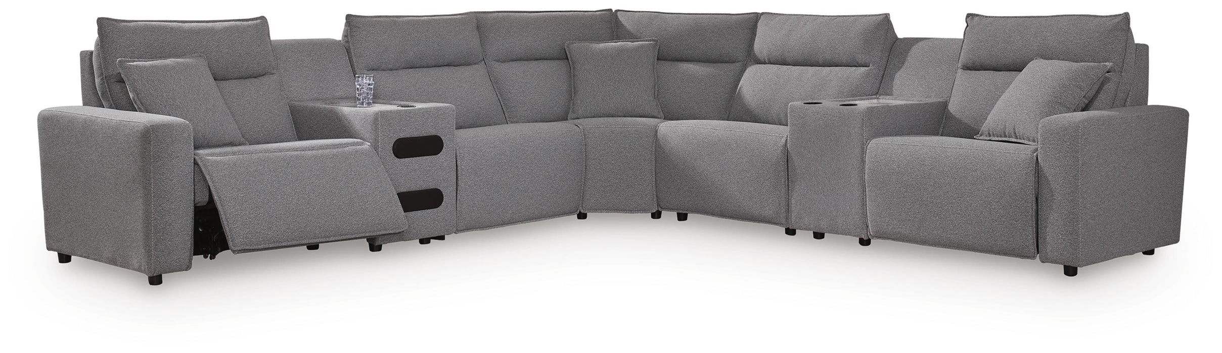 Modmax II Power Reclining Sectional with Audio Consoles - Levi's Discount Furniture (Vineland, NJ)