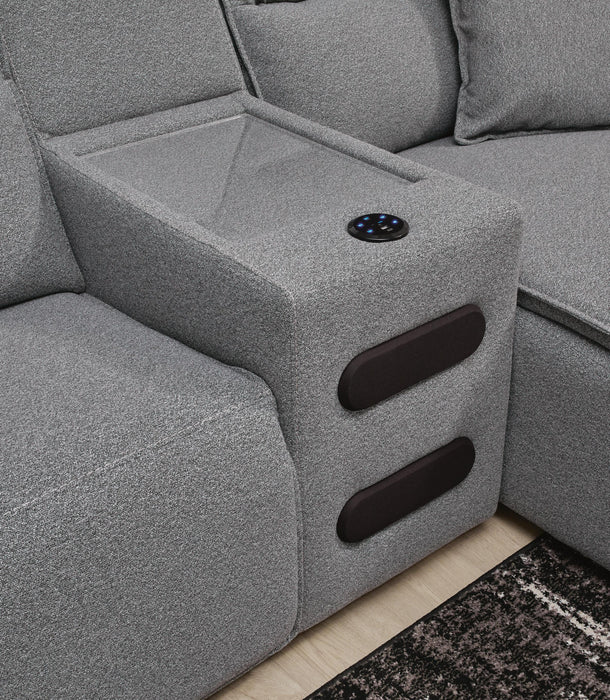Modmax II Power Reclining Sectional with Audio Consoles - Levi's Discount Furniture (Vineland, NJ)