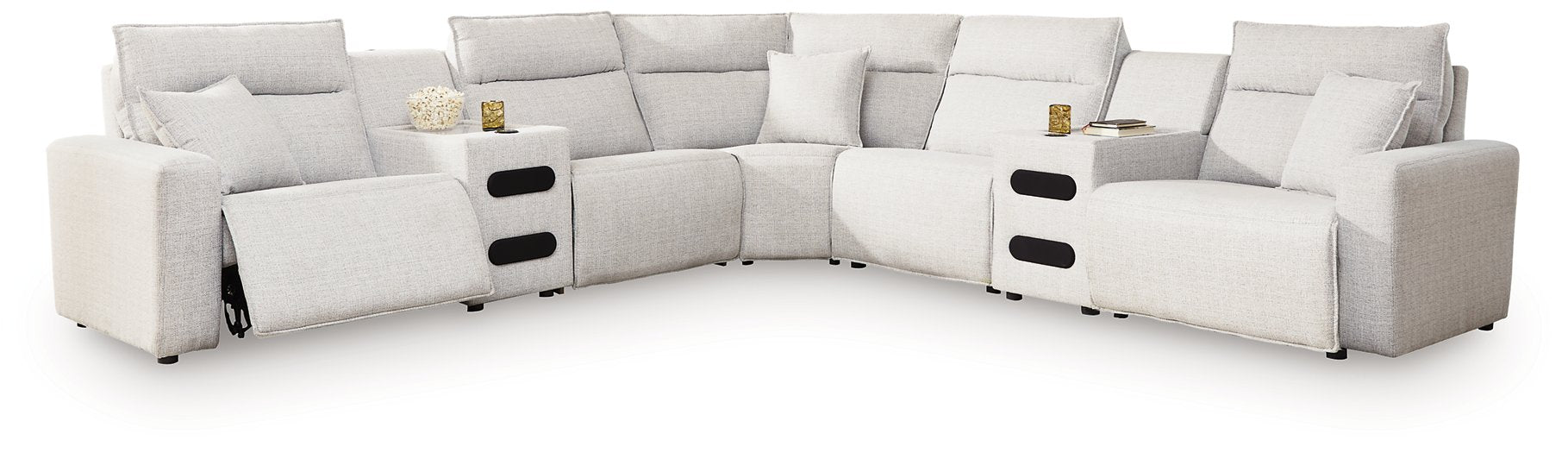 Modmax II Power Reclining Sectional with Audio Consoles - Levi's Discount Furniture (Vineland, NJ)