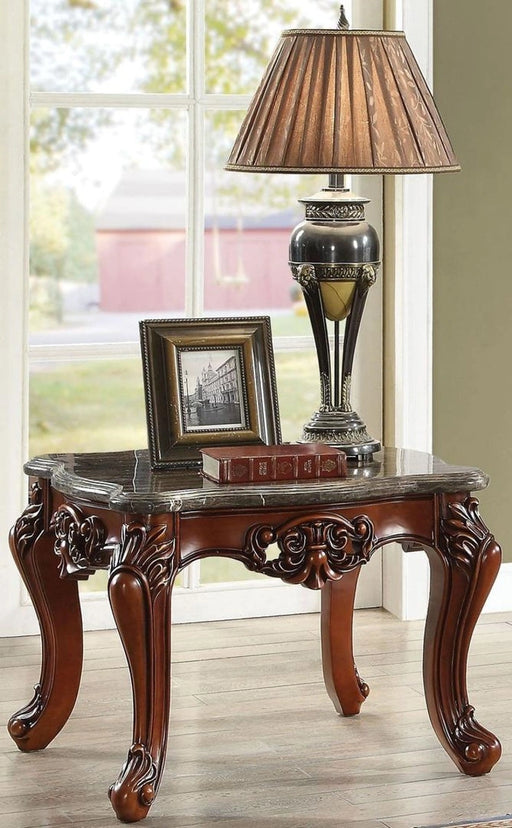 Acme Furniture Eustoma End Table in Marble/Walnut 83067 - Levi's Discount Furniture (Vineland, NJ)