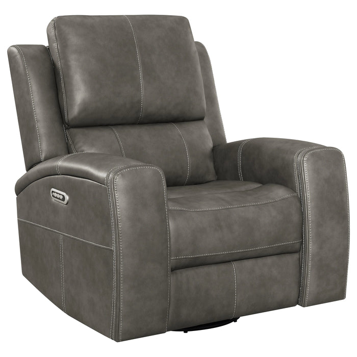 Brickston Triple Power Swivel Glider Recliner - Levi's Discount Furniture (Vineland, NJ)