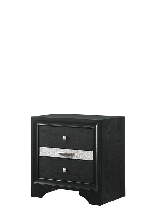 REGATA NIGHTSTAND BLACK/SILVER - Levi's Discount Furniture (Vineland, NJ)