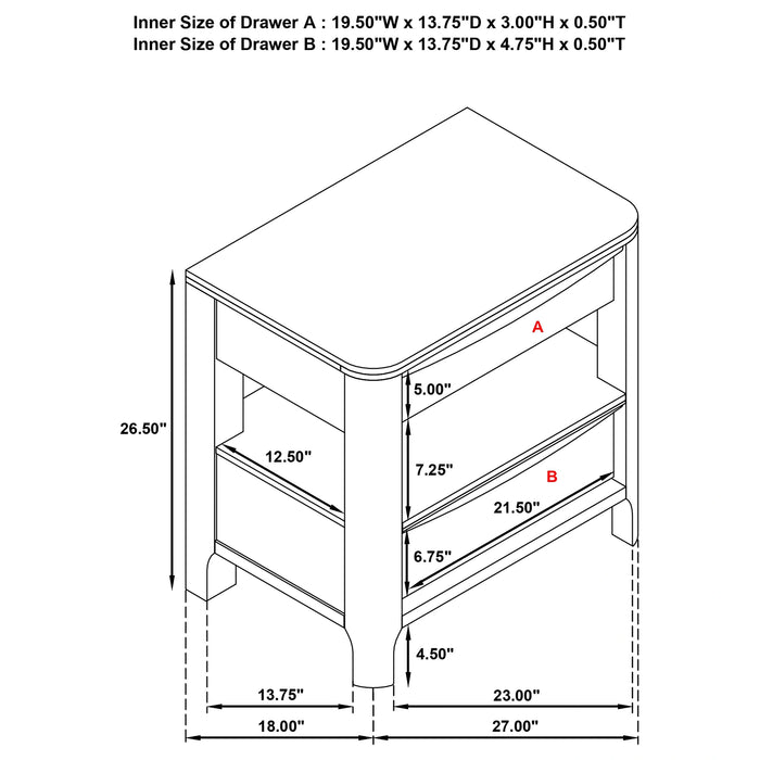 Maderia Nightstand - Levi's Discount Furniture (Vineland, NJ)