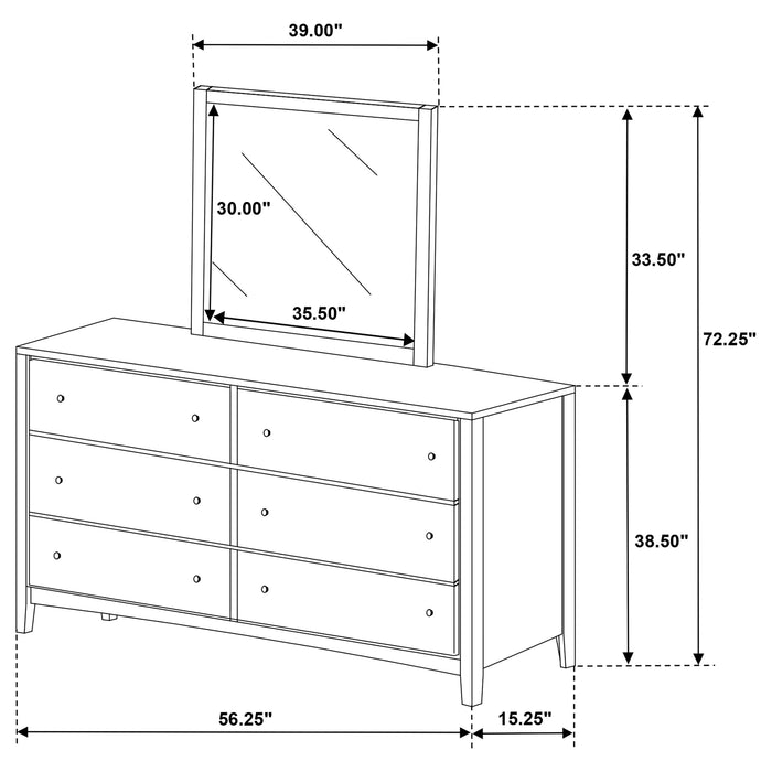 Wilkes Dresser with Mirror - Levi's Discount Furniture (Vineland, NJ)