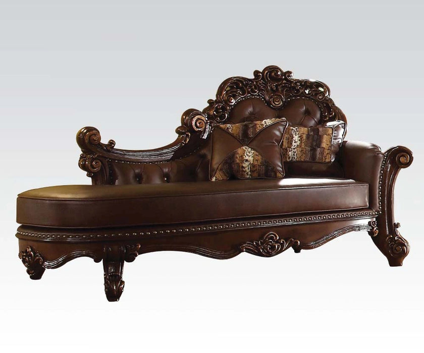 Acme Vendome Chaise in Cherry 96491 - Levi's Discount Furniture (Vineland, NJ)