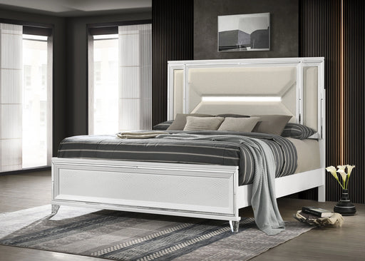 Marmore Panel Bed with LED Lighting - Levi's Discount Furniture (Vineland, NJ)