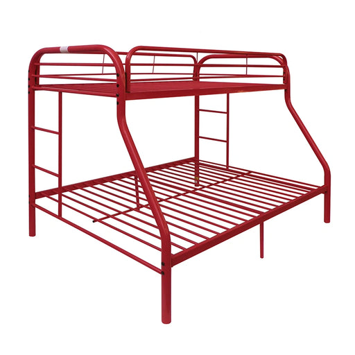 Tritan Red Bunk Bed (Twin/Full) - Levi's Discount Furniture (Vineland, NJ)
