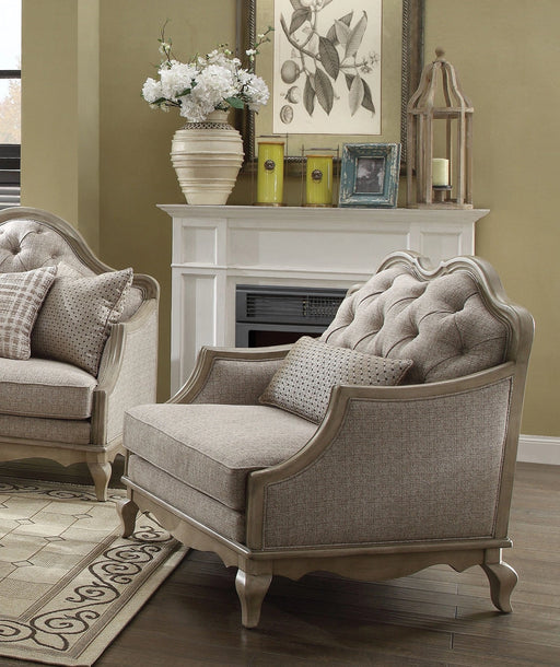 Acme Chelmsford Chair in Beige 56052 - Levi's Discount Furniture (Vineland, NJ)