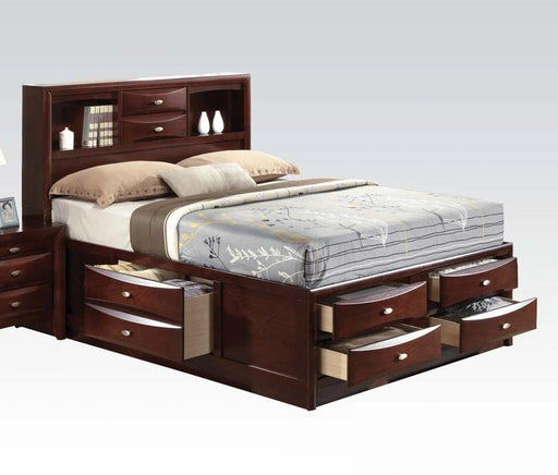 Acme Ireland King Storage Bed in Brown 21596EK - Levi's Discount Furniture (Vineland, NJ)