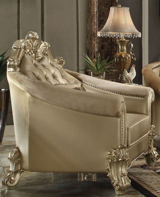 Acme Dresden Living Room Chair in Gold Patina 53122 - Levi's Discount Furniture (Vineland, NJ)
