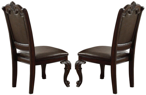 Crown Mark Kiera Dining Side Chair in Rich Brown (Set of 2) image