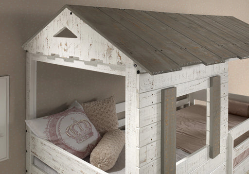 Darlene Rustic White Twin/Twin Bunk Bed - Levi's Discount Furniture (Vineland, NJ)