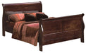 Crown Mark Furniture Louis Philip Queen Bed in Dark Cherry image