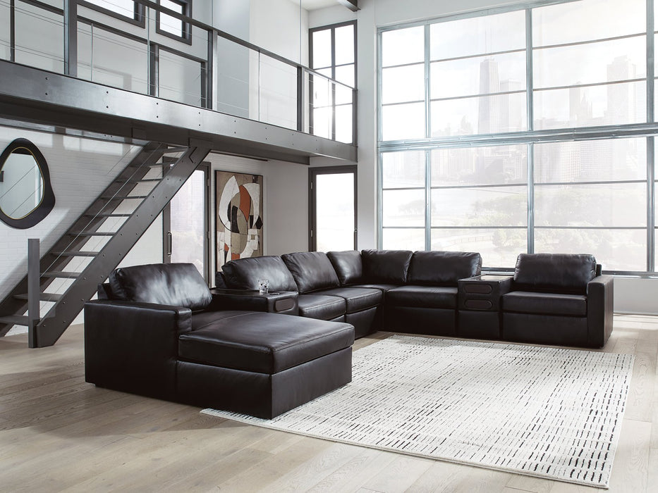 Modmax II Sectional with Chaise and Audio Consoles - Levi's Discount Furniture (Vineland, NJ)
