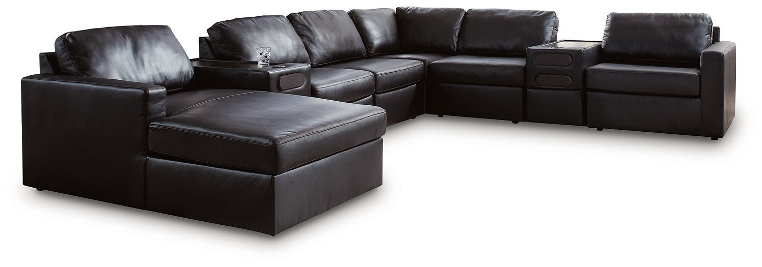 Modmax II Sectional with Chaise and Audio Consoles - Levi's Discount Furniture (Vineland, NJ)