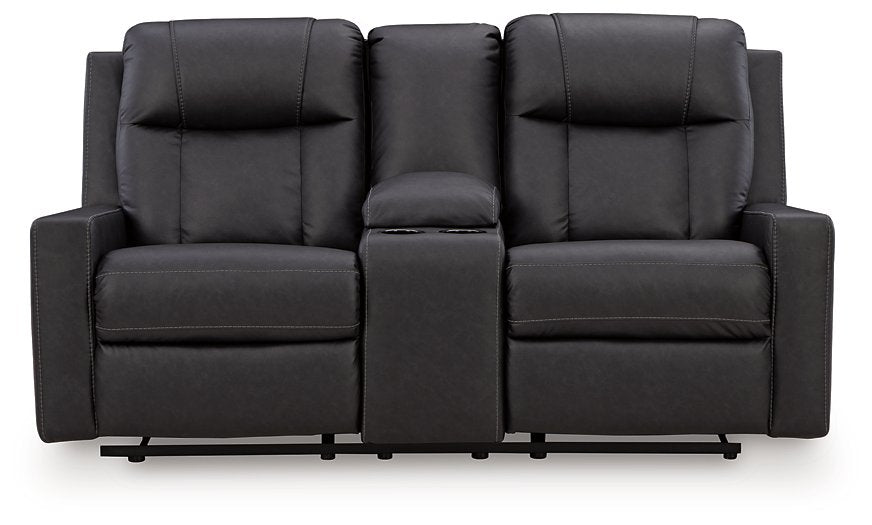 Mackmenville Reclining Loveseat with Console - Levi's Discount Furniture (Vineland, NJ)