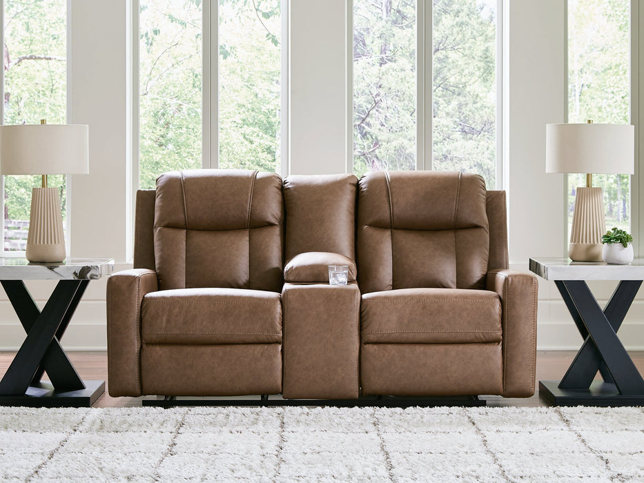 Mackmenville Reclining Loveseat with Console - Levi's Discount Furniture (Vineland, NJ)