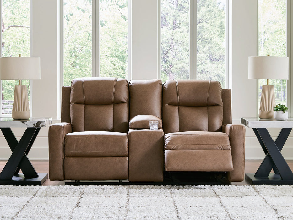 Mackmenville Reclining Loveseat with Console - Levi's Discount Furniture (Vineland, NJ)