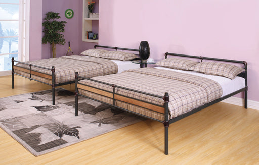 Brantley II Sandy Black & Dark Bronze Hand-Brushed Bunk Bed (Queen/Queen) - Levi's Discount Furniture (Vineland, NJ)