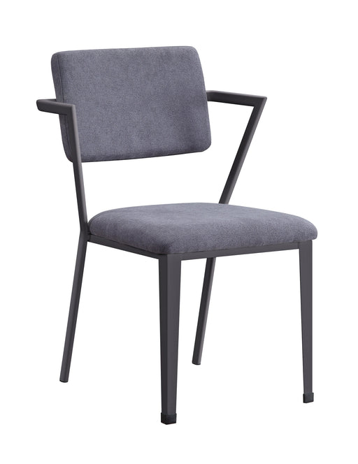 Cargo Gray Fabric & Gunmetal Chair - Levi's Discount Furniture (Vineland, NJ)
