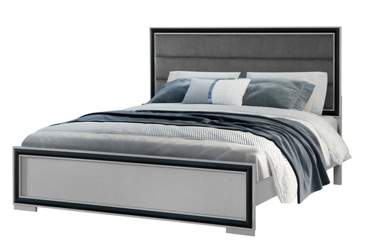 Amelia Grey/Black Bed, Dresser, Mirror and Nightstand