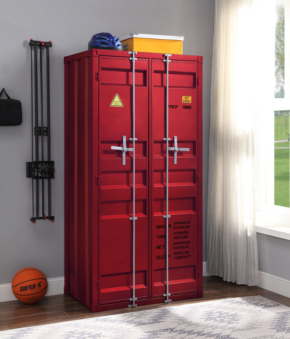 Cargo Red Wardrobe (Double Door) - Levi's Discount Furniture (Vineland, NJ)