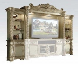 Acme Vendome Entertainment Center in Gold Patina 91310 - Levi's Discount Furniture (Vineland, NJ)