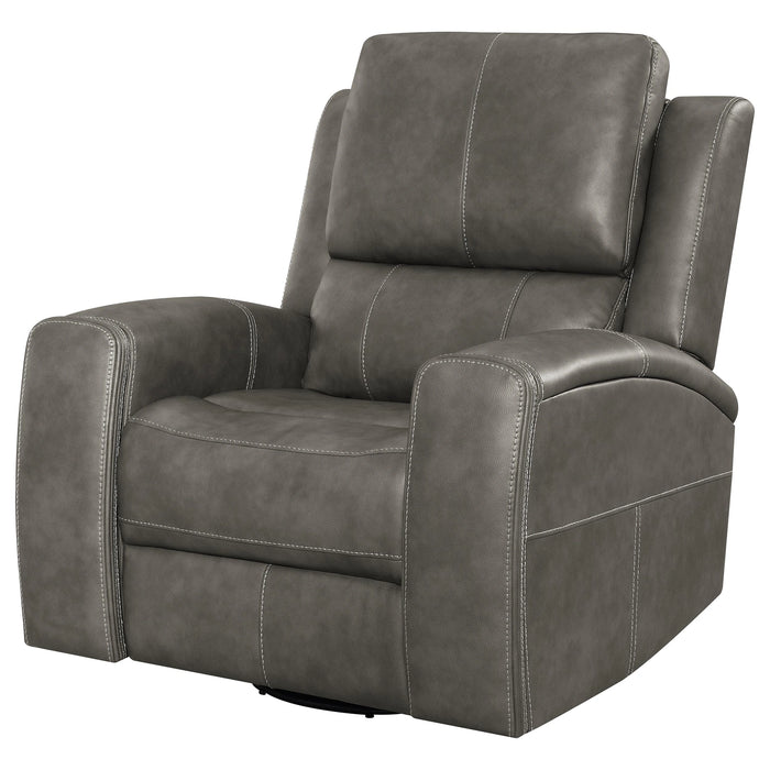 Brickston Triple Power Swivel Glider Recliner - Levi's Discount Furniture (Vineland, NJ)