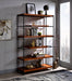 Oaken Honey Oak & Black Bookshelf - Levi's Discount Furniture (Vineland, NJ)