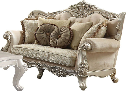 Acme Furniture Bently Loveseat with 5 Pillows in Champagne 50661 - Levi's Discount Furniture (Vineland, NJ)