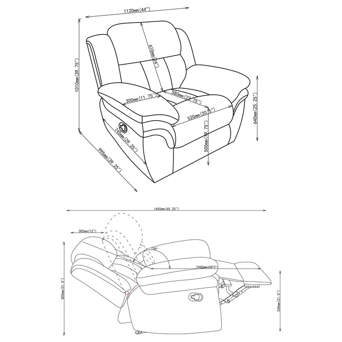 Bahrain Glider Recliner - Levi's Discount Furniture (Vineland, NJ)