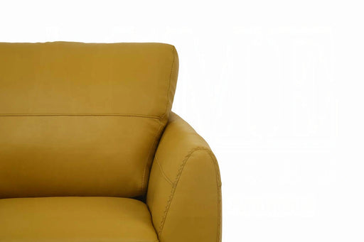 Valeria Mustard Leather Sofa - Levi's Discount Furniture (Vineland, NJ)