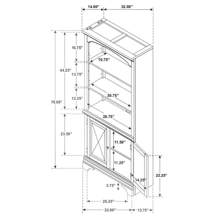 Hartshill Bookcase with Cabinet - Levi's Discount Furniture (Vineland, NJ)